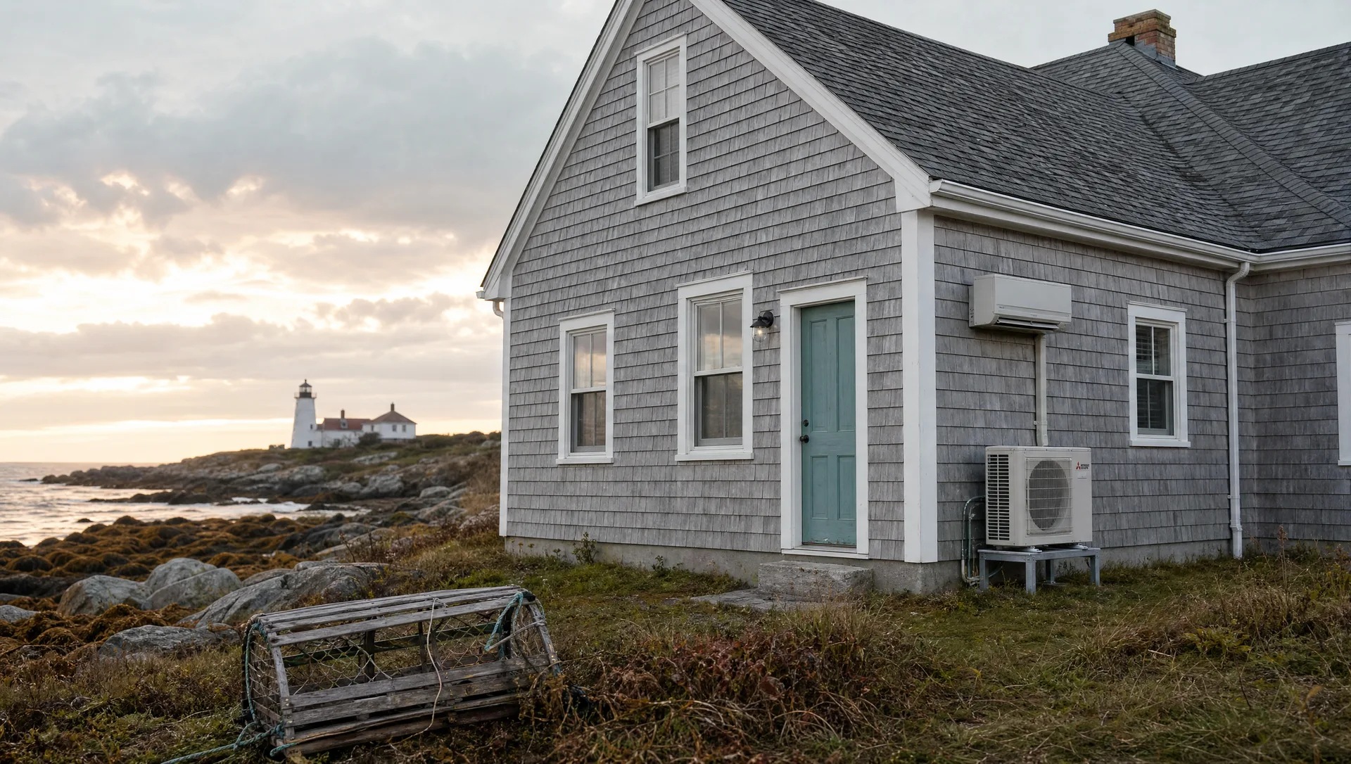 Sydney, NS with a heat pump installed — Sydney Tar Ponds restoration and the Membertou First Nation visible in the scene